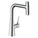 Dřezová baterie Hansgrohe Metris s vytahovací sprškou, 2 proudy chrom 73822000