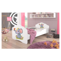 Dětská postel s obrázky - čelo Casimo Rozměr: 140 x 70 cm, Obrázek: Slůně