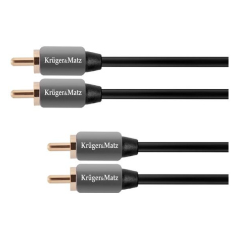 Kabel KRUGER & MATZ 2xCINCH konektor/2xCINCH konektor 1m KM0304