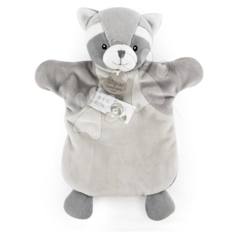 Plyšový medvídek mýval na loutkové divadlo Raccoon Hand Puppet Doudou et Compagnie šedý 25 cm od