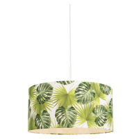 Botanická závěsná lampa bílá s odstínem Leaf 50cm - Combi 1