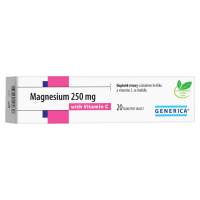 Generica Magnesium 250 mg s vitaminem C 20 šumivých tablet