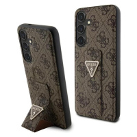 Kryt Guess GUHCS24SPGS4TDW S24 S921 brown hardcase Grip Stand 4G Triangle Strass (GUHCS24SPGS4TD