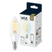 LED Žárovka WiZ Tunable White Filament 8718699787196 E14 C35 4,9-40W 470lm 2700-6500K, stmívatel