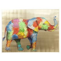 KARE Design Obraz na plátně Flower Elefant 90×120cm