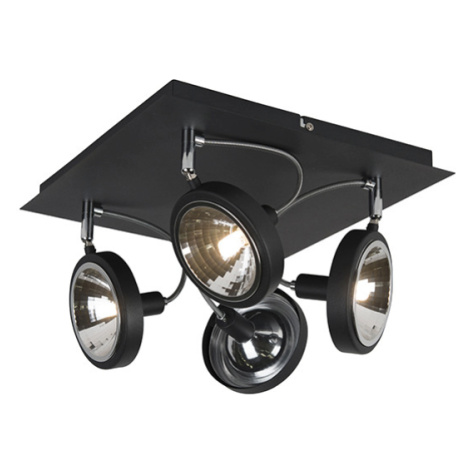 Designové bodové světlo černé 4-světlo nastavitelné - Nox QAZQA