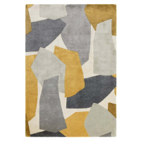 Ručně tkaný koberec z recyklovaných vláken v okrově žluté a šedé barvě 120x170 cm Romy – Asiatic