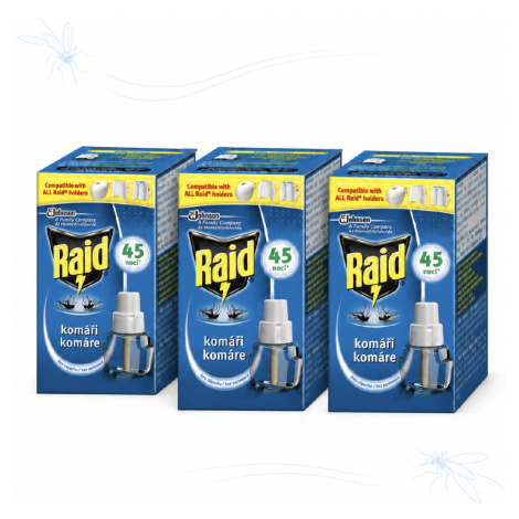 Raid proti komárům tekutá náplň do elektrického strojku 3x27ml