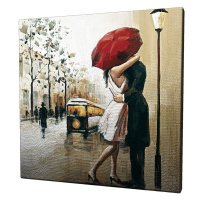 Wallity Obraz na plátně Red umbrella kiss KC042 45x45 cm