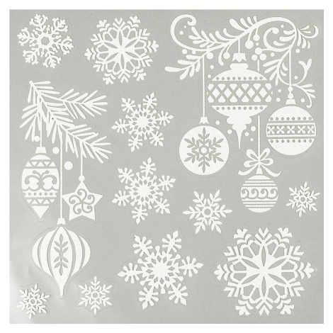 Vánoční okenní obtisky sněhové vločky, HTH