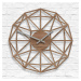 Polygonální dřevěné hodiny na stěnu