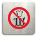 Accept Piktogram "zákaz sušení prádla" (80 × 80 mm) (stříbrná tabulka - barevný tisk bez rámečku