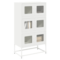 vidaXL Skříň highboard bílá 68x39x123 cm ocel