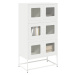 vidaXL Skříň highboard bílá 68x39x123 cm ocel