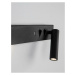 NOVA LUCE nástěnné svítidlo VIDA černý kov nastavitelné - vypínač na těle USB nabíjení LED Cree 