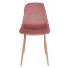 Norddan Designová jídelní židle Myla růžová - světlé nohy