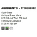 Nova Luce Stylové svítidlo Agrigento ze starožitného mosazného kovu a opálového skla - 350 x 150