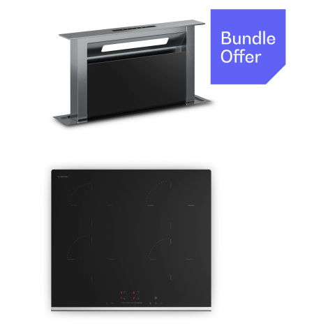 Klarstein Verosteel indukční varná deska + Verosteel spádová digestoř | 60 cm