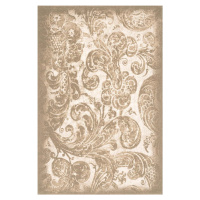 Béžový vlněný koberec 200x300 cm Damask – Agnella