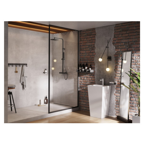 HOPA Walk-in sprchový kout ICON BLACK Barva rámu Černá, Rozměr A 120 cm, Rozměr C 200 cm, Směr z