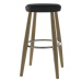 Výprodej Carl Hansen designové barové židle Ch56 (černá kůže kategorie &quot;C&quot;, konstrukce