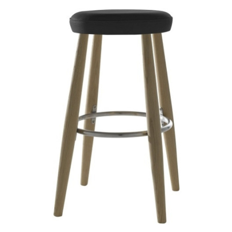Výprodej Carl Hansen designové barové židle Ch56 (černá kůže kategorie &quot;C&quot;, konstrukce CARL-HANSEN
