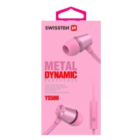 Sluchátka Swissten Earbuds Dynamic YS500, růžovozlatá