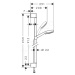 HANSGROHE Crometta 100 Sprchová souprava Multi, 3 proudy, sprchová tyč 900 mm, bílá/chrom 266564