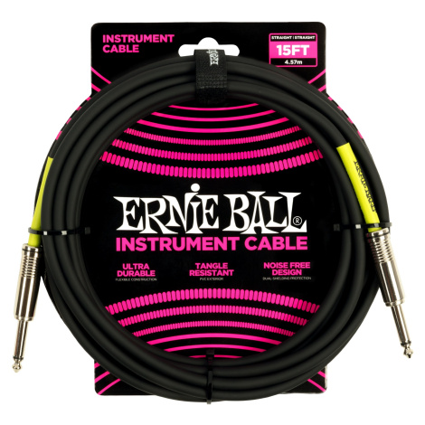 Ernie Ball Instrument Cable 15' Black
