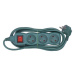Prodlužovací kabel EMOS 3m/3zásuvky s vypínačem zelená P1313Z 1912330300