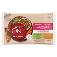 Purina ONE MINI Weight Control/Steril kapsičky - s krůtím a kuřecím 4 x 85 g