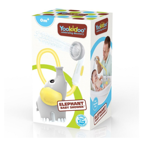 YOOKIDOO Dětská sprcha slon - šedožlutá