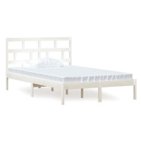 Rám postele bílý masivní borovice 120 × 200 cm, 3101214