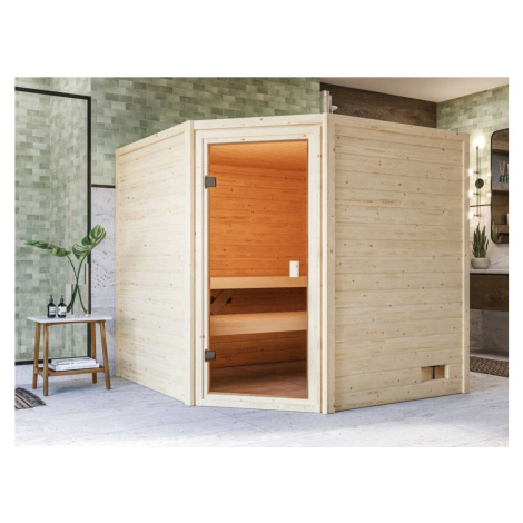 Interiérová finská sauna 195x195 cm Dekorhome,Interiérová finská sauna 195x195 cm Dekorhome Lanitplast