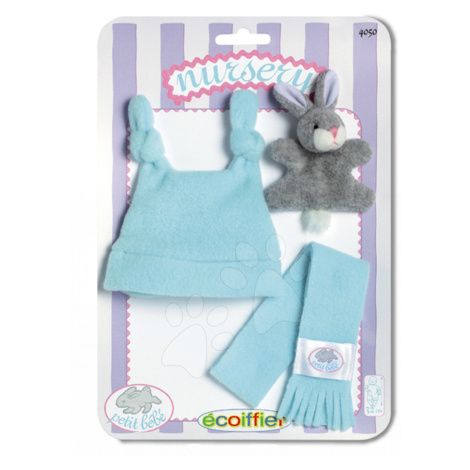 Écoiffier dětské šatičky Clip Strip Nursery pro panenku 4050 modré/růžové Ecoiffier