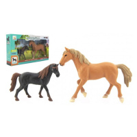 Teddies Kůň/Koně 2ks plast v krabici 36x20x6cm
