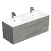 Koupelnová skříňka s umyvadlem Naturel Cube Way 120x53x46 cm beton mat CUBE461202BEMOD