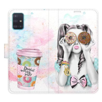 iSaprio flip pouzdro Donut Worry Girl pro Samsung Galaxy A51