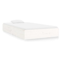Rám postele bílý masivní dřevo 90 × 200 cm, 820058