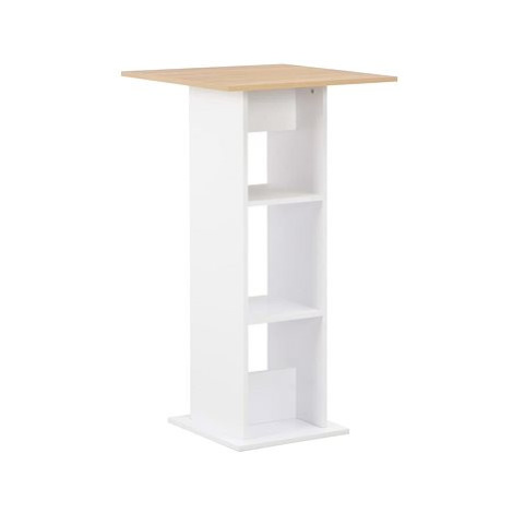 Barový stůl bílý 60x60x110 cm SHUMEE