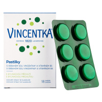 Vincentka Bylinné pastilky 18 ks