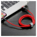 Baseus Cafule extra odolný nylonem opletený kabel USB / Lightning QC3.0 1,5A 2m red