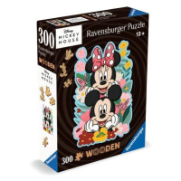 Dřevěné puzzle Disney: Mickey a Minnie 300 dílků