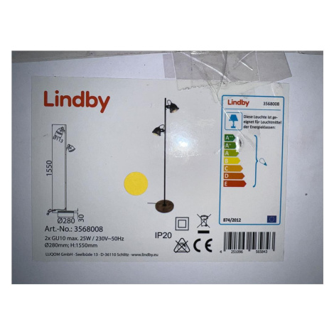 Lindby Lindby - Stojací lampa SHILA 2xGU10/25W/230V