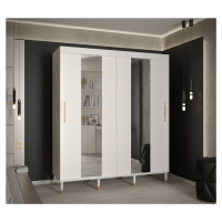 Šatní skříň Abi Calipso Pol Barva korpusu: Bílá, Rozměry: 180 cm, Dveře: Bílá + zrcadlo