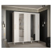 Šatní skříň Abi Calipso Pol Barva korpusu: Bílá, Rozměry: 180 cm, Dveře: Bílá + zrcadlo