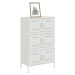 vidaXL Skříň highboard bílá 68 x 39 x 113 cm ocel