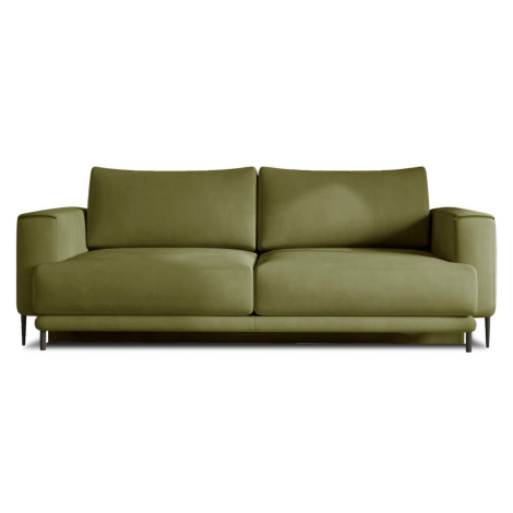 Čtyřmístná rozkládací pohovka s úložným prostorem dalia - zelená