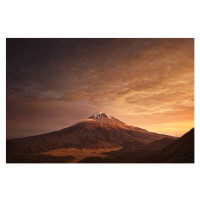 Fotografie Sunset over mountain, (40 x 26.7 cm)