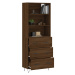 vidaXL Skříň highboard hnědý dub 69,5 x 34 x 180 cm kompozitní dřevo